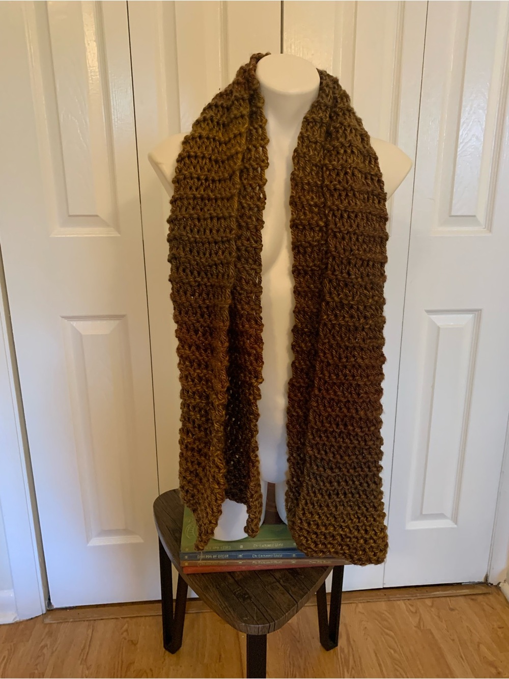 Handmade Brown Knit Scarf